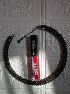 Elegant Dark Grey Beaded Necklace