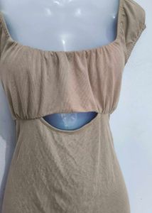 Ribbed Cut-Out Bodycon Dress