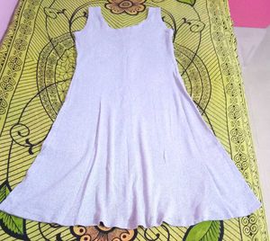 Light Grey Button-Up Dress