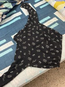 Patterned Black Top