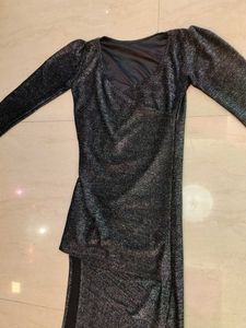 Sparkly Black Long Sleeve Dress
