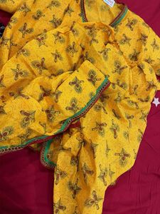 Vibrant Yellow Printed Lehenga Choli Set