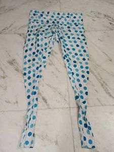 White Kurta Set with Blue Floral Print