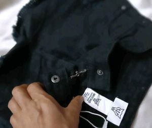 Black Denim Shorts