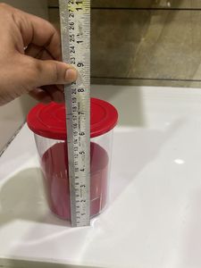 Red pickle container