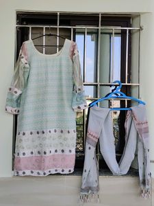 Cotton Blend Kurti And Dupatta
