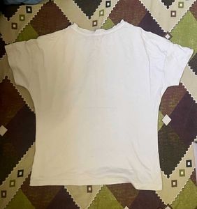 White Graphic Print T-Shirt