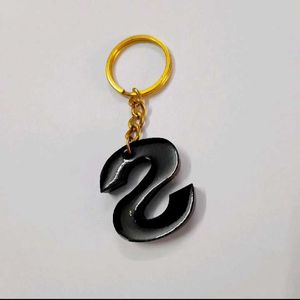 'S' Glitter Keychain
