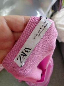 Pink Crew Neck Long Sleeve Sweater