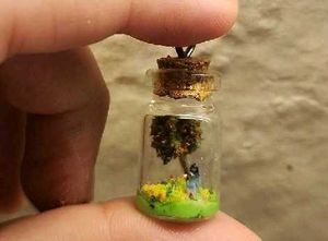 Handmade Tiny Glass Bottle Scenery