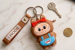 Cute Character Keychain with "BOOM!" Strap