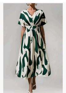 OSLE XL Abstract Print Dress