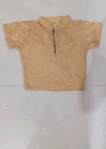 Stylish Lace Detail Zipper Top