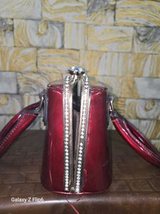 red wedding purse