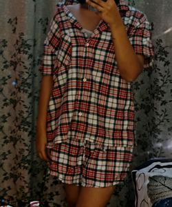 Korean Style Flannel Co-ord Set.