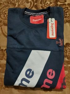 Supreme Navy Blue Graphic Tee