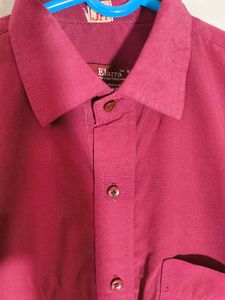 Men's Long Sleeve Maroon Shirt