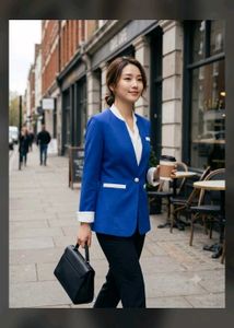 Stylish Blue Blazer for Women