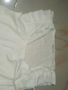 Chic White Ruffled Sleeve Top