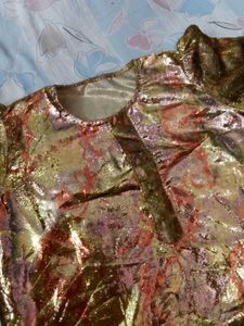 Rear Shimer Kurta With Satin Salwaar