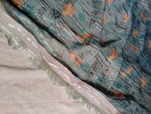 Green Embroidered Dress Material Set