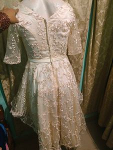Elegant Lace High-Low Party Dress
