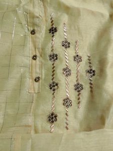 Yellow Kurta with Embellishments