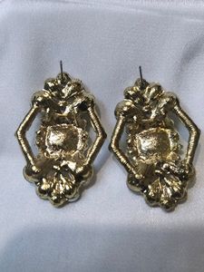 Glass Stone Earring Big Size