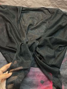 Black Sheer Kimono Cover-Up/ shrug