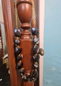 Chunky Black Stone Statement Necklace