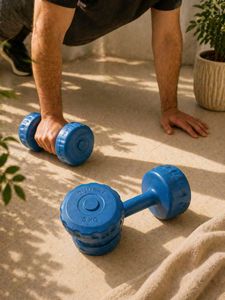 Blue Dumbbell Set