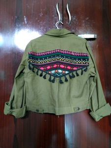 ZARA Boho Embroidered Jacket