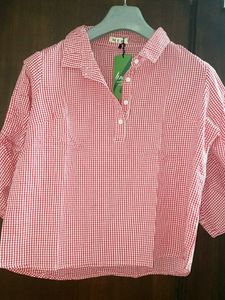 Red Gingham Crop Top 13-16 y no 135