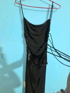 Elegant Black Spaghetti Strap Dress