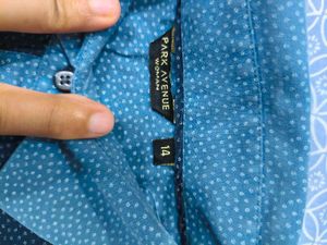 Stylish Blue Polka Dot Shirt