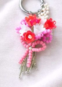 bag charm, cute flower charm