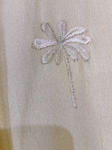 Cream Floral Button-Down Shirt