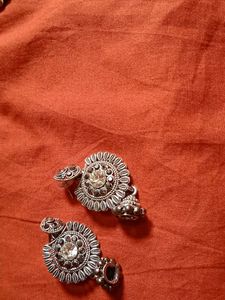 Exquisite Oxidized Jhumka Earrings