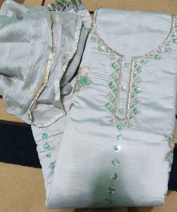 Embroidered Kurta Set with Dupatta
