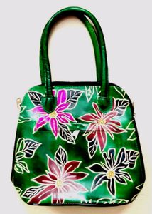 🟢 New Floral Pure Leather Handbag