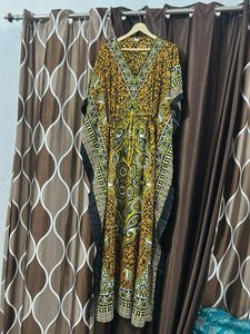 Boho Print Kaftan Dress
