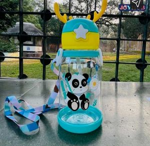 Cute Panda Water Bottle with Strap