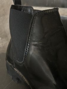 Black Patent Chelsea Boots