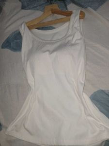 Padded White  Tank Top