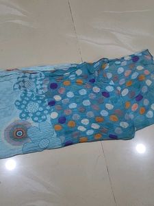 Light Blue Floral Print Dupatta