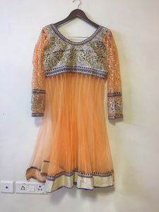 Peach Heavy Embroidered Lehenga Set