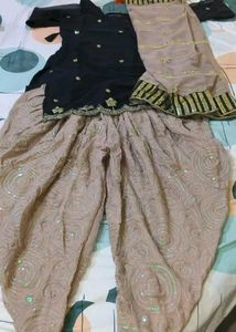 Party wear Black Kurta with Patiala Pants