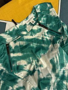 Calvin Klein Green/White Dress
