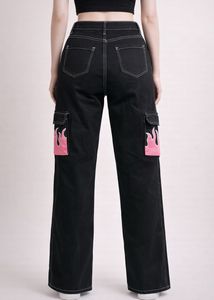 Flame Accent Cargo Pants