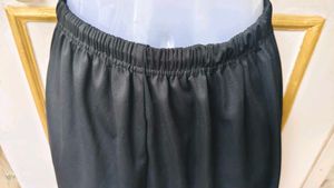 Black Elastic Waist Shorts